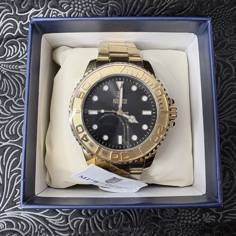 Invicta Montres Prestige Men's Gold/Black Watch 43mm MPW-0263 New In Box - Picture 1 of 10